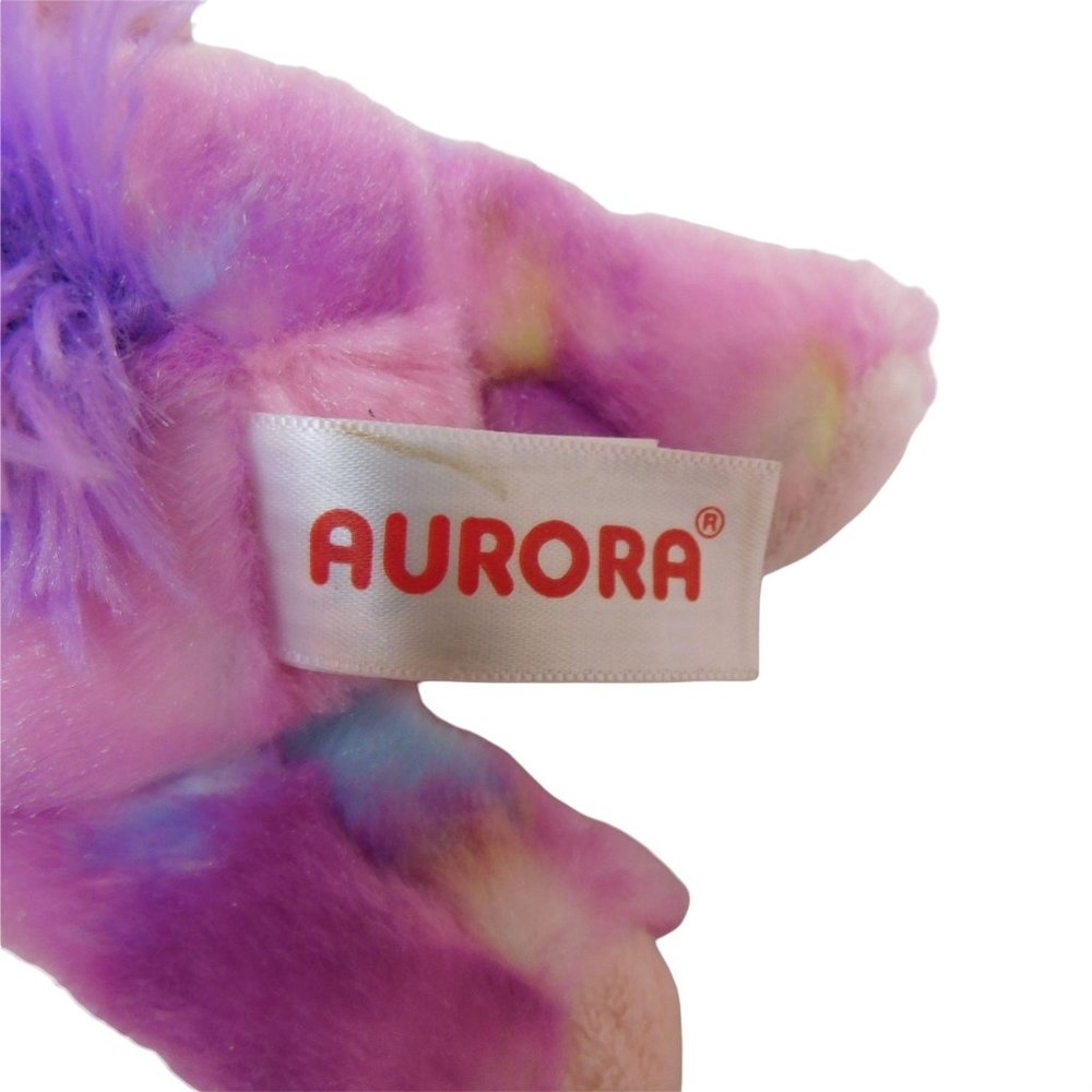 Aurora Tutti Frutti Purple Blue Pegasus Plush Winged Horse sShiny 7" Stuffed Toy - Picture 6 of 6